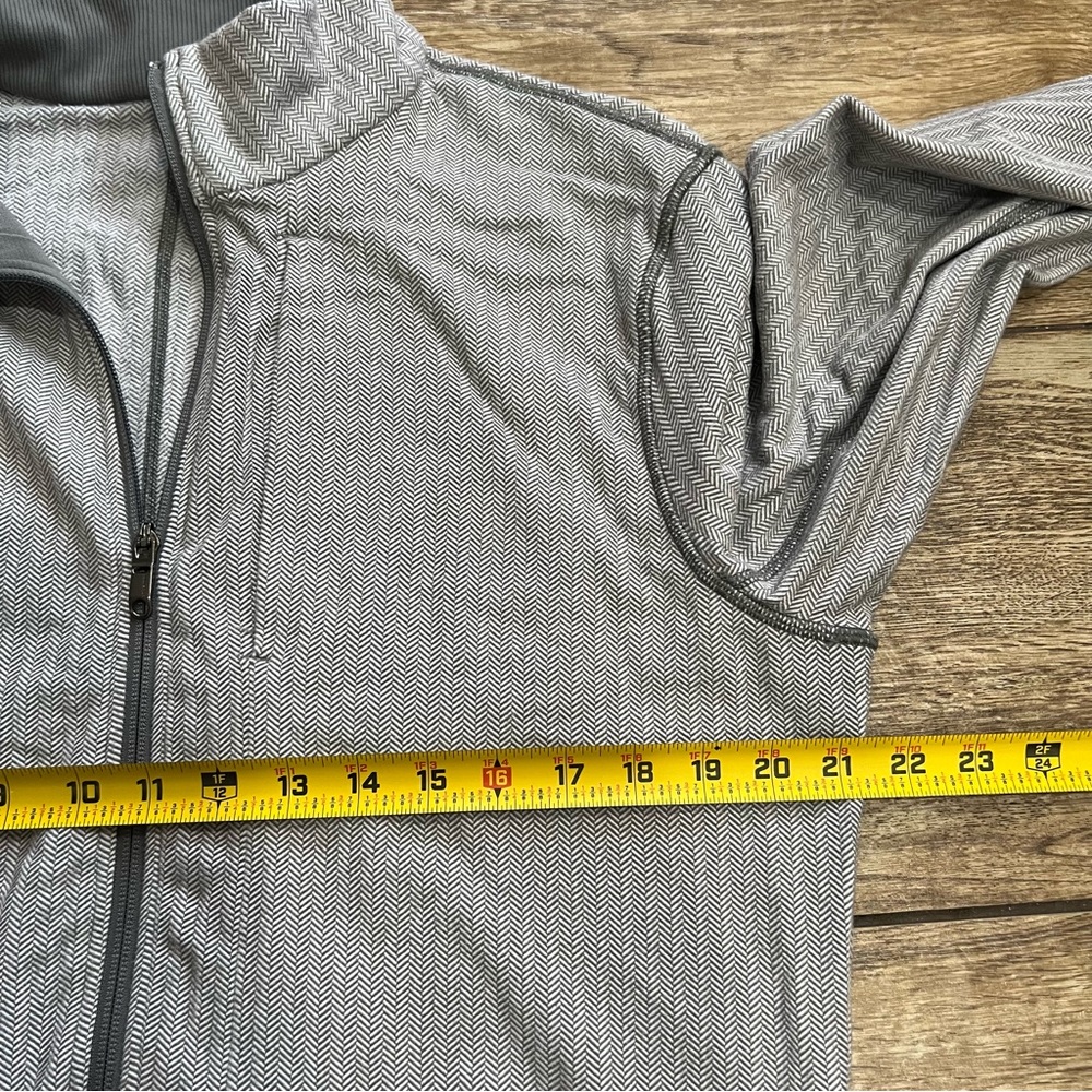 Lululemon PrePost Jacket Size Large  Heathered Herringbone Gray - Picture 11 of 14